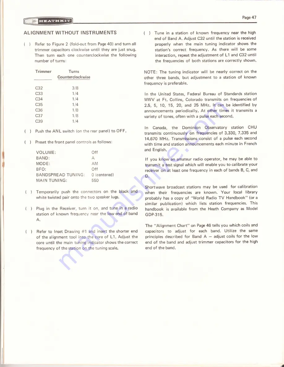 Heathkit SW-717 Скачать руководство пользователя страница 47