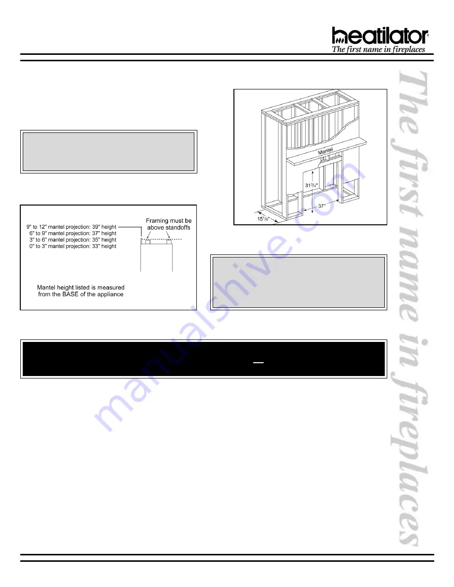 Heatiator BCDV36 Installation And Operating Instructions Manual Download Page 7