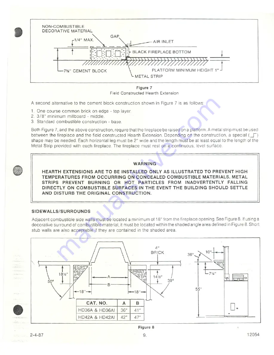 Heatiator HD36B Installation & Operation Manual Download Page 9