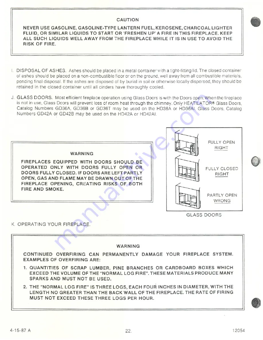 Heatiator HD36B Installation & Operation Manual Download Page 21