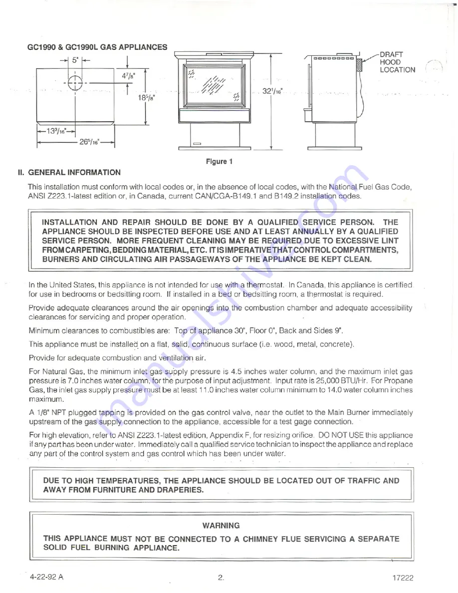 Heatilator GC1990 Скачать руководство пользователя страница 2