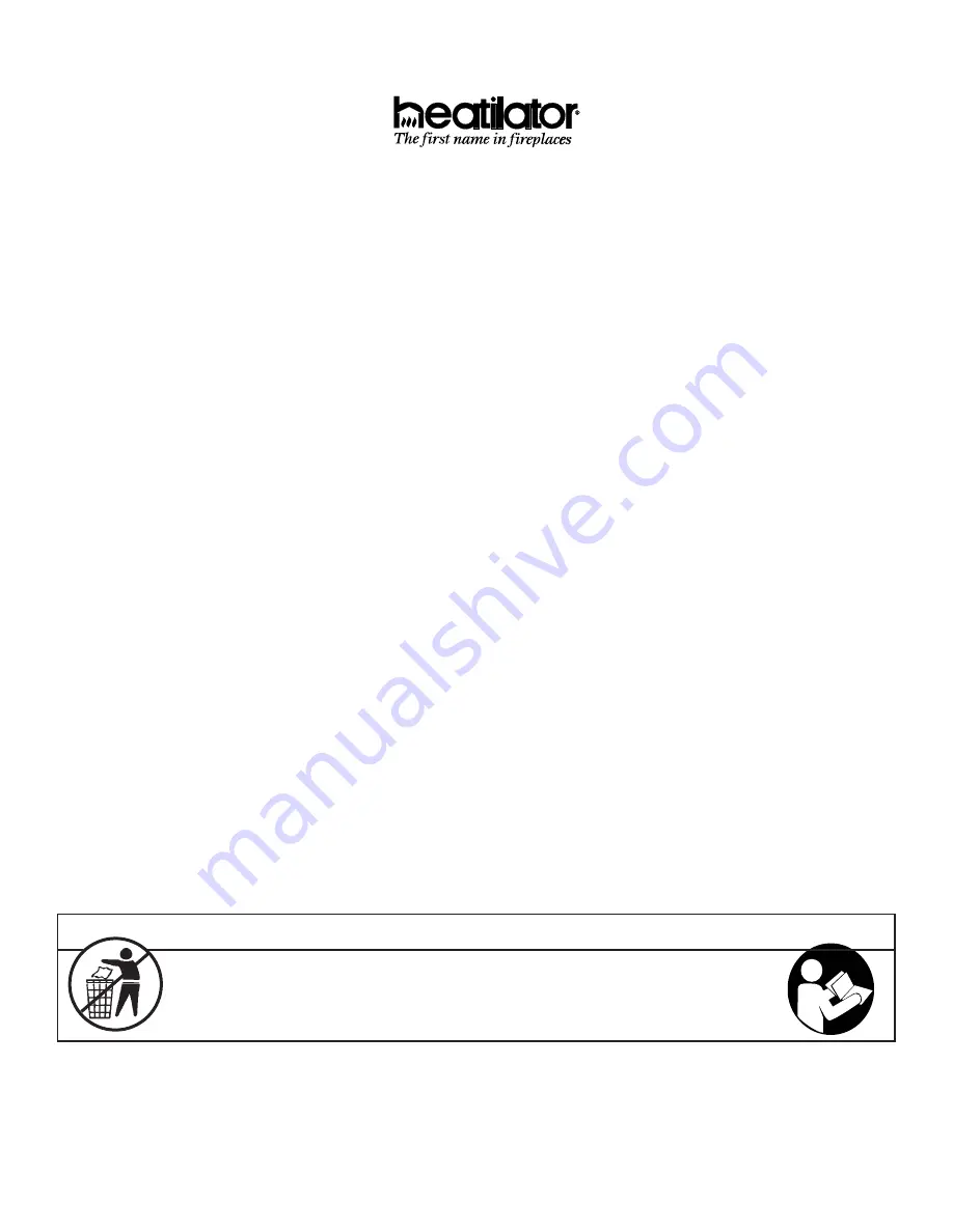 Heatilator RAVE3012I Owner'S Manual Download Page 70