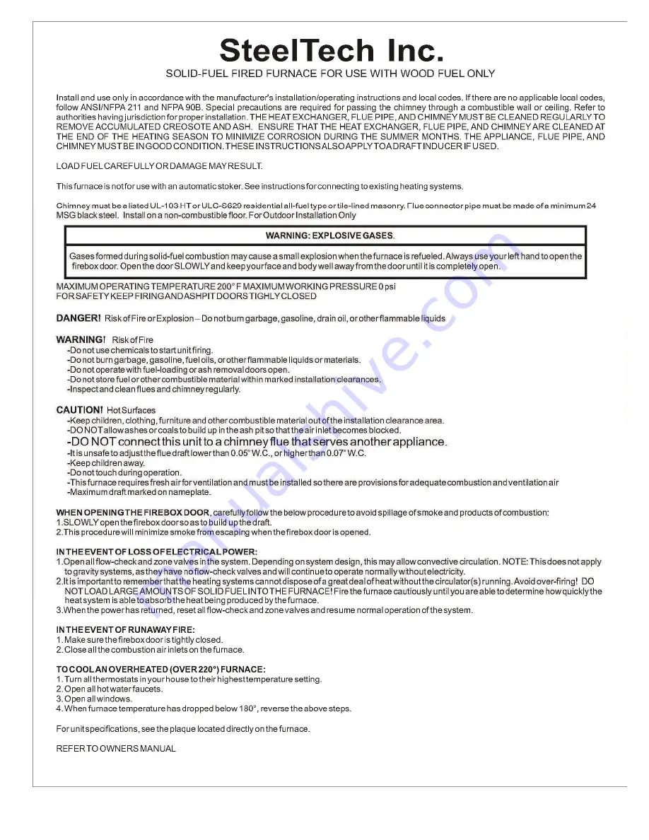 Heatmaster MF-10,000e Owner'S Manual Download Page 21