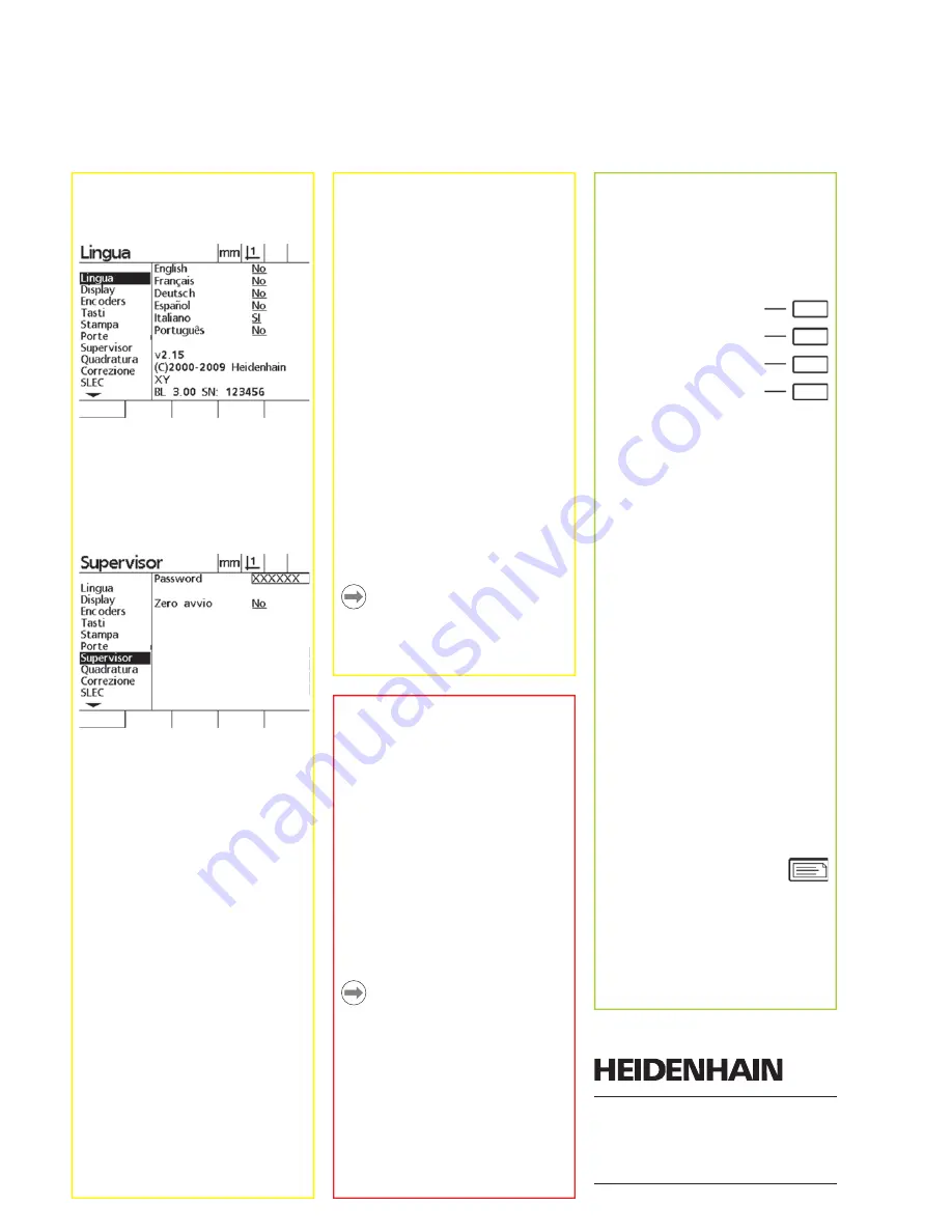 HEIDENHAIN ND 1100 - V2.15.0  GUIDE Quick Reference Manual Download Page 10