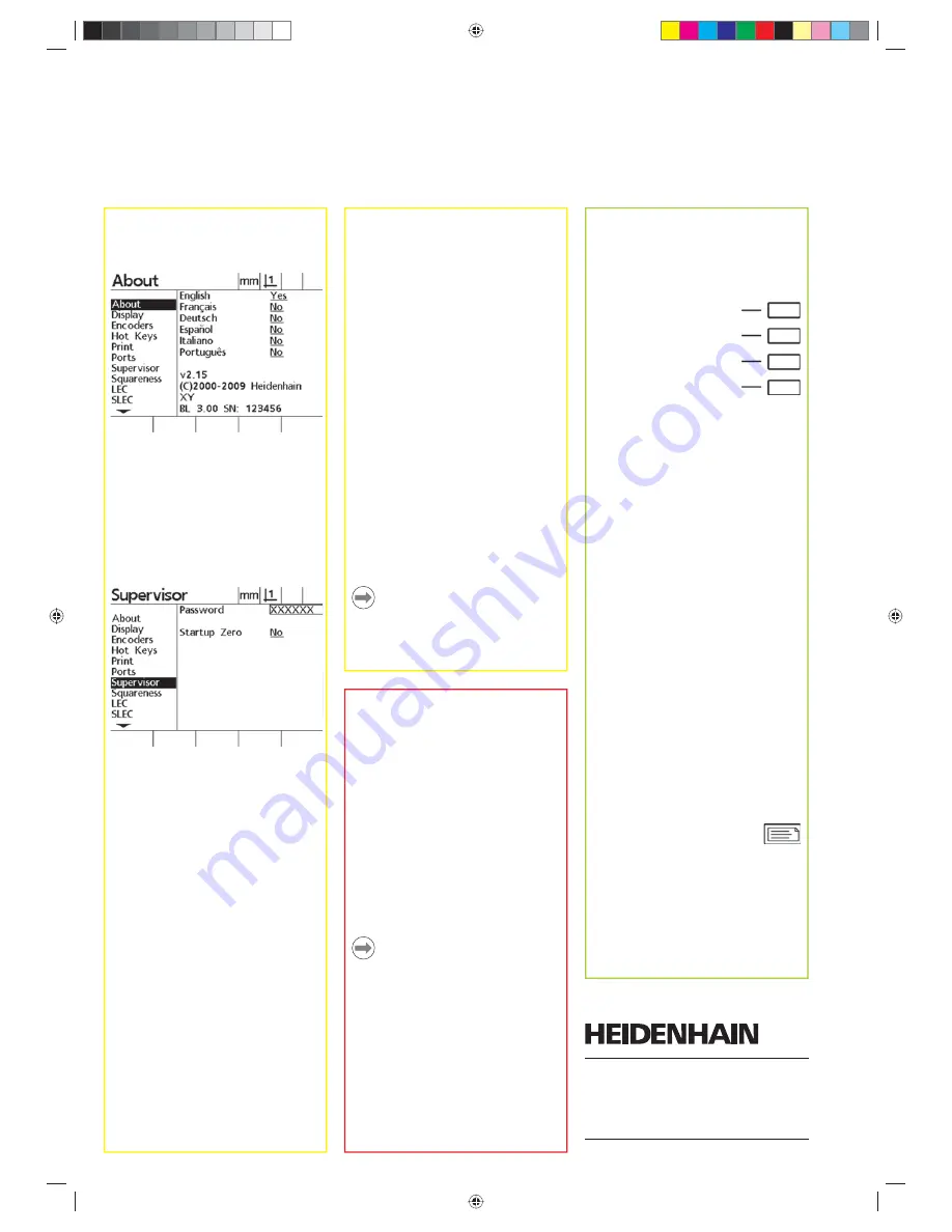 HEIDENHAIN ND 1100 - V2.15.0  GUIDE Quick Reference Manual Download Page 26