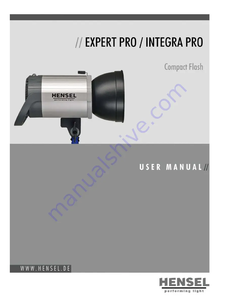 Hensel Expert Pro User Manual Download Page 1