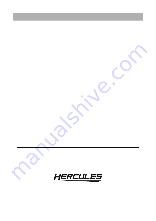 Hercules 57348 Owner'S Manual & Safety Instructions Download Page 16