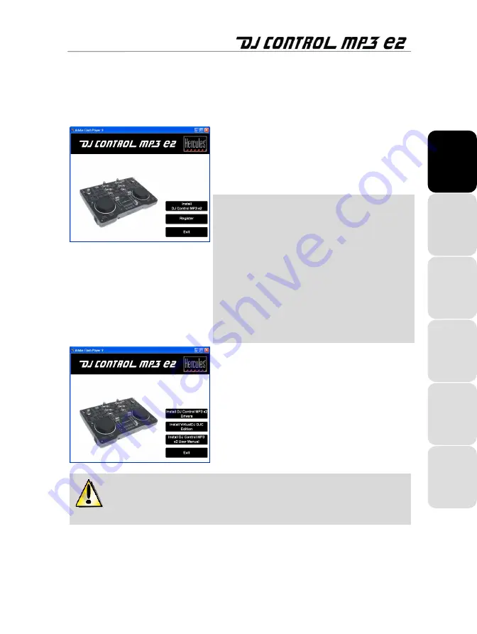 Hercules DJ CONTROL MP3 E2 User Manual Download Page 3