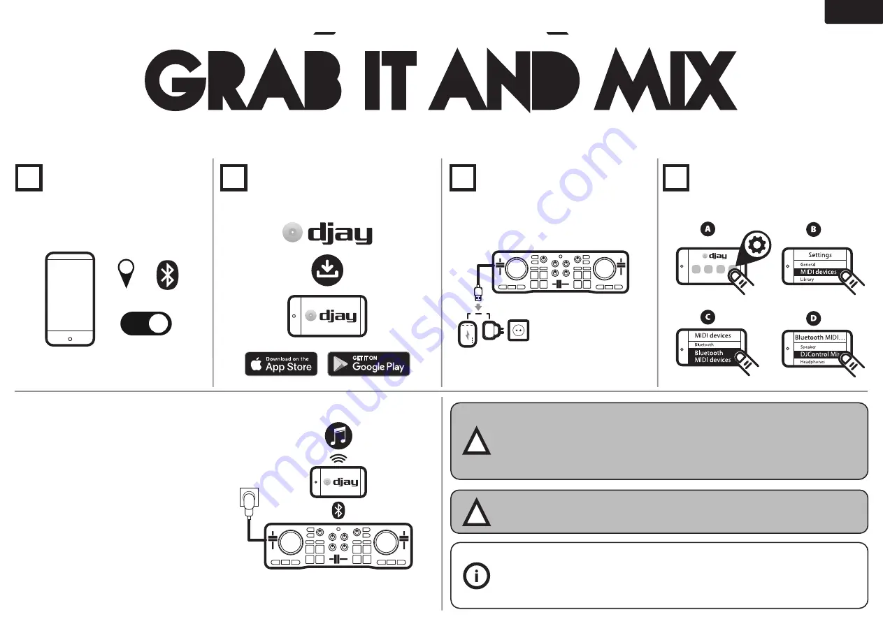 Hercules DJCONTROL MIX GRAB IT AND MIX Скачать руководство пользователя страница 2