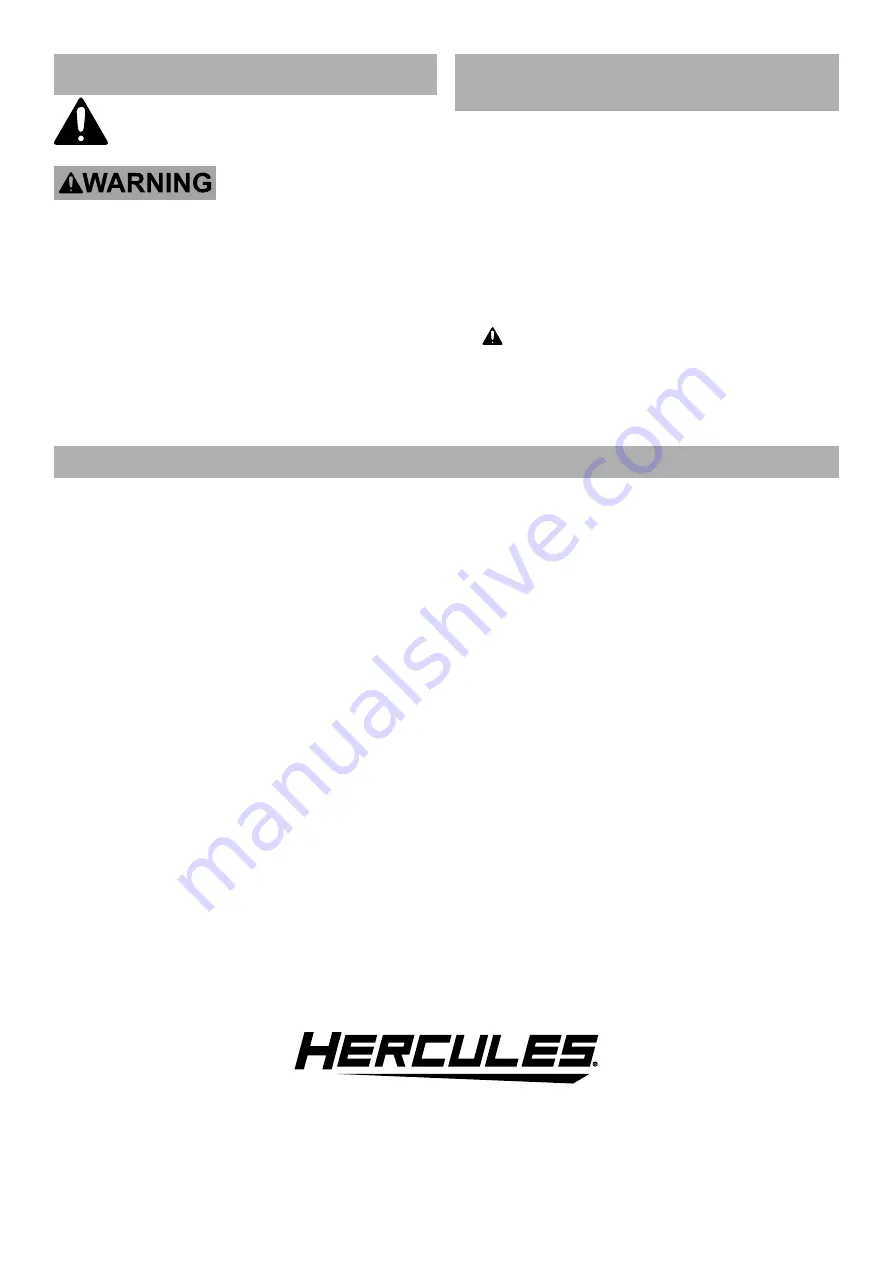 Hercules HE77 Owner'S Manual & Safety Instructions Download Page 15