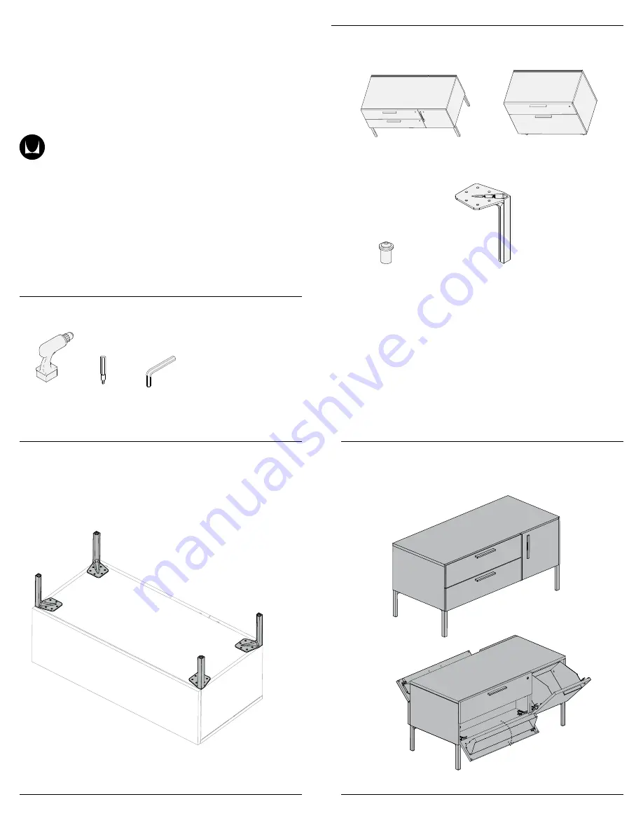 HermanMiller Canvas Vista Credenza Скачать руководство пользователя страница 1