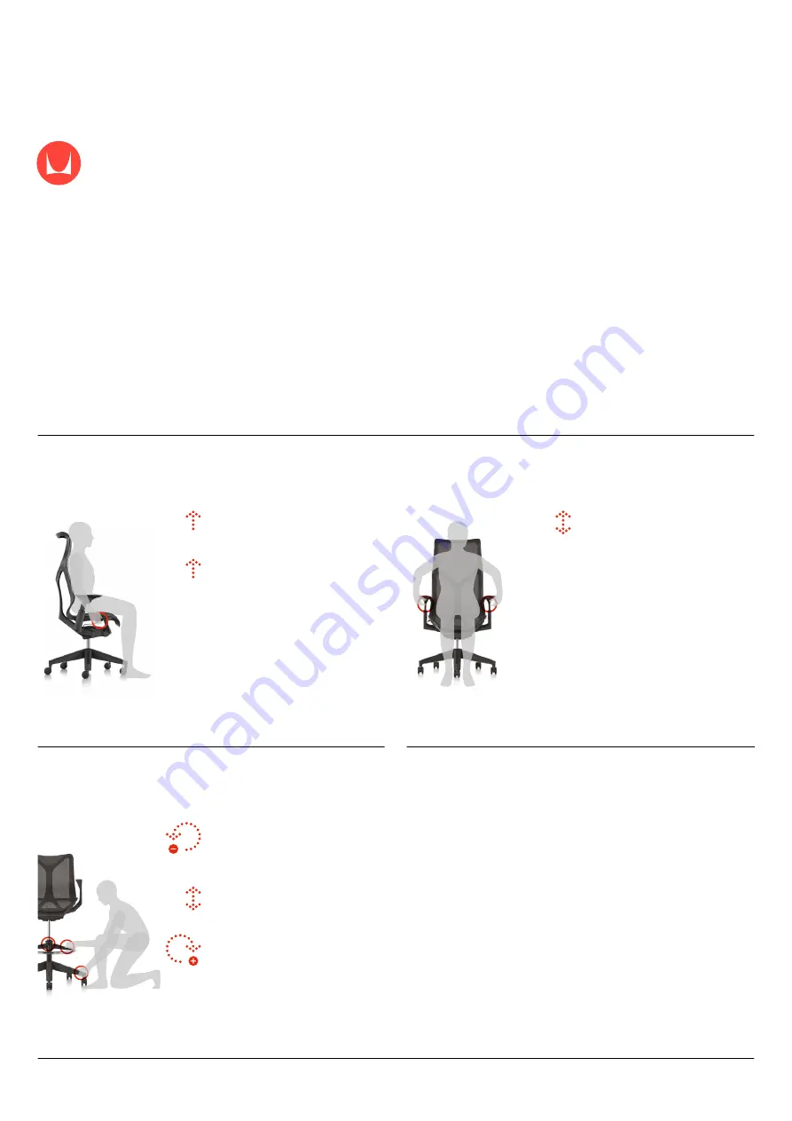 HermanMiller Cosm Adjustment Manual Download Page 1