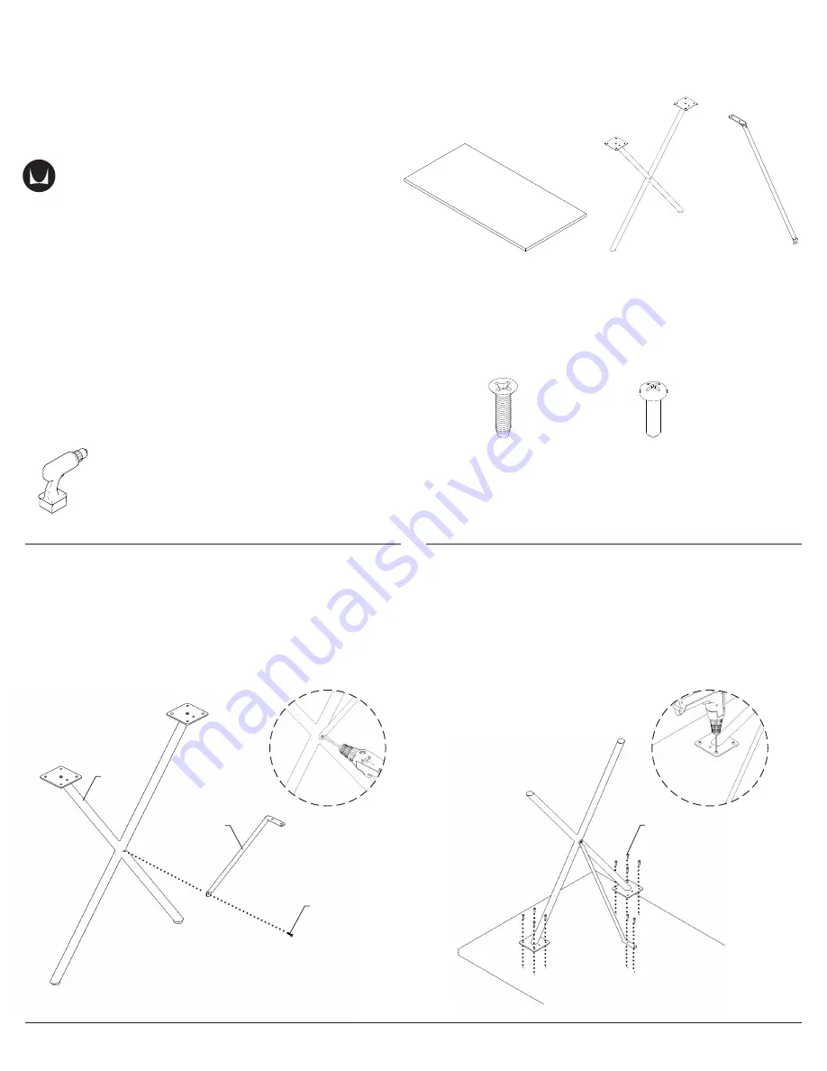 HermanMiller Nelson X-Leg Table Скачать руководство пользователя страница 1