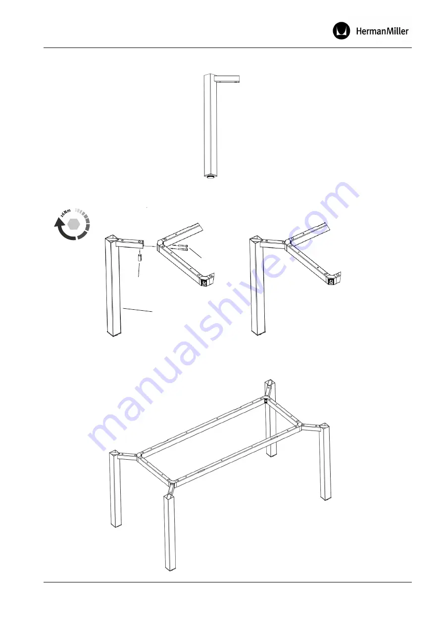 HermanMiller Repeat Single Desk Assembly Instructions Manual Download Page 4