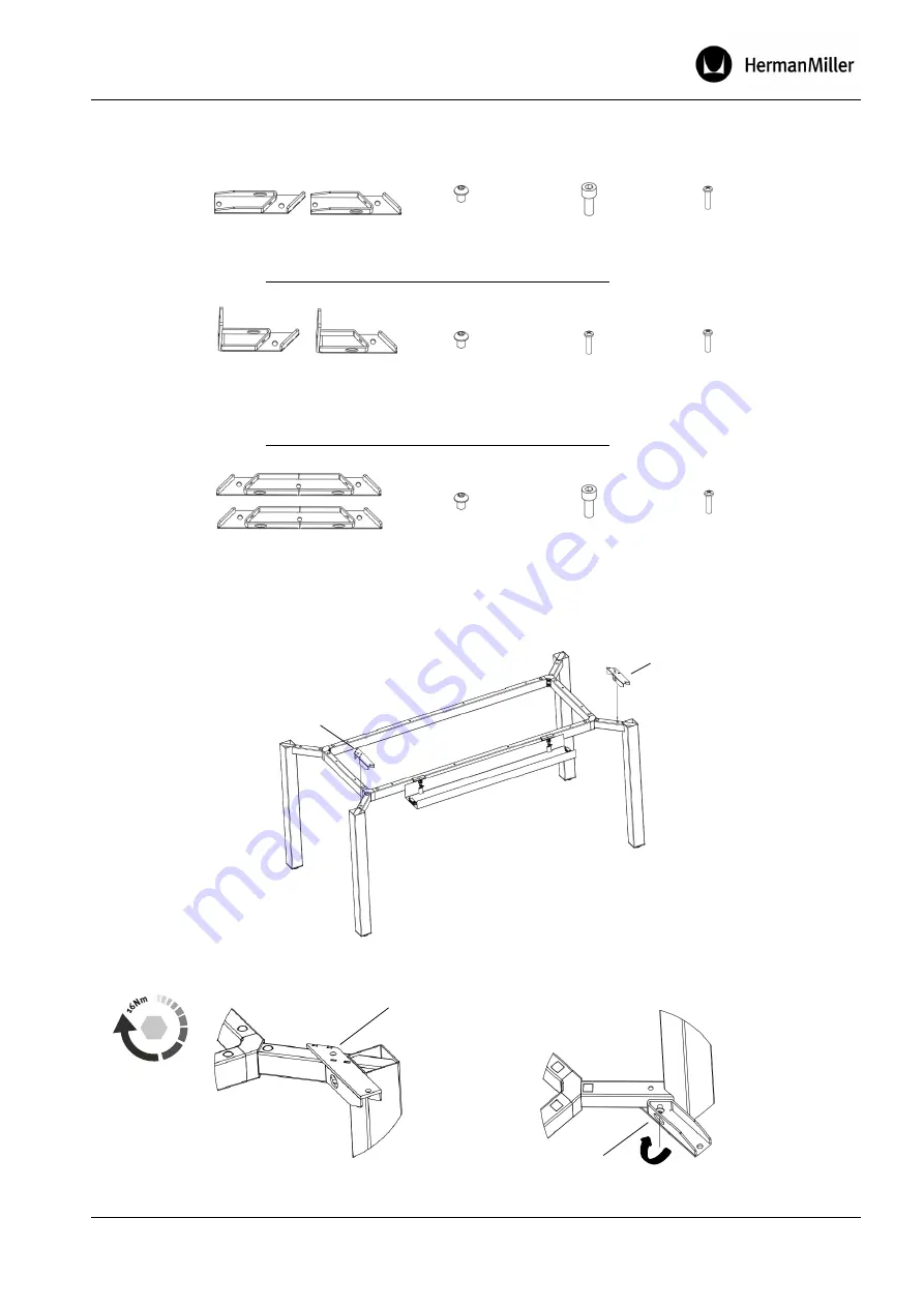 HermanMiller Repeat Single Desk Assembly Instructions Manual Download Page 7