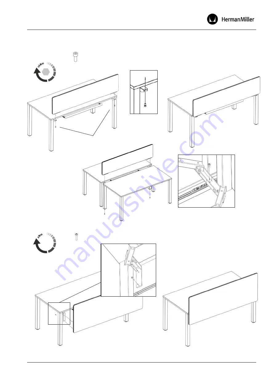 HermanMiller Repeat Single Desk Assembly Instructions Manual Download Page 9