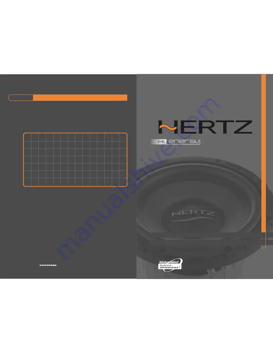 Hertz HI-ENERGY HX 250 Скачать руководство пользователя страница 1