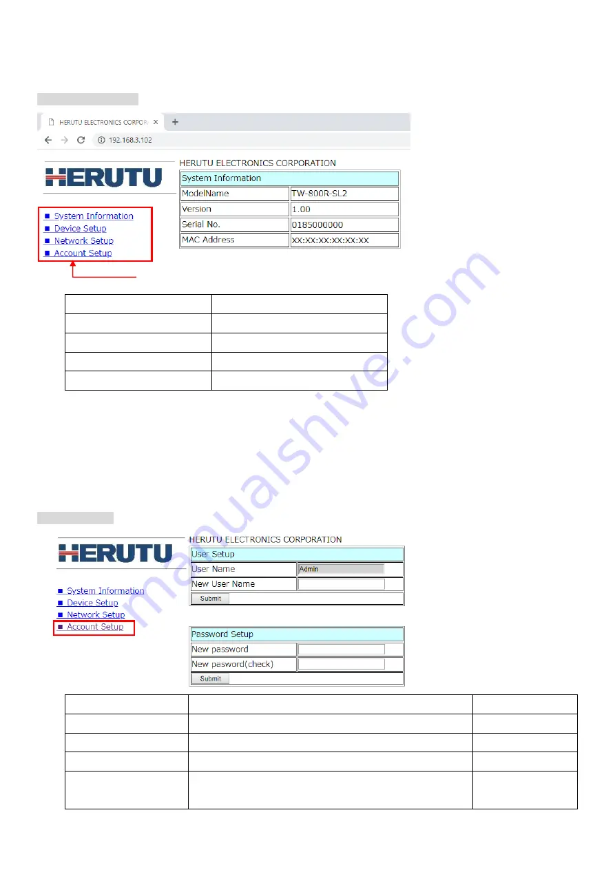 Herutu TW-800R-SLNX Instruction Manual Download Page 16