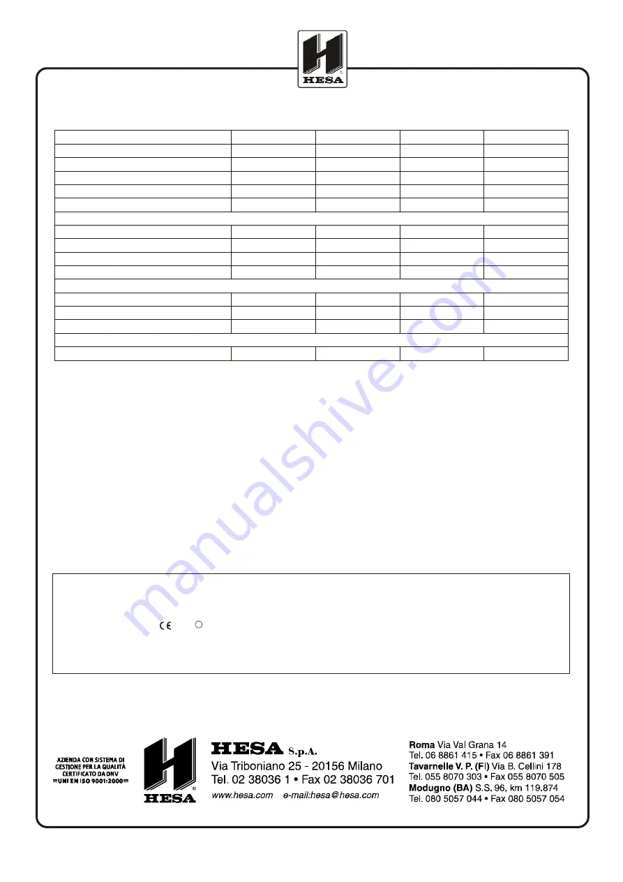 HESA HE400 Technical Documentation Manual Download Page 8