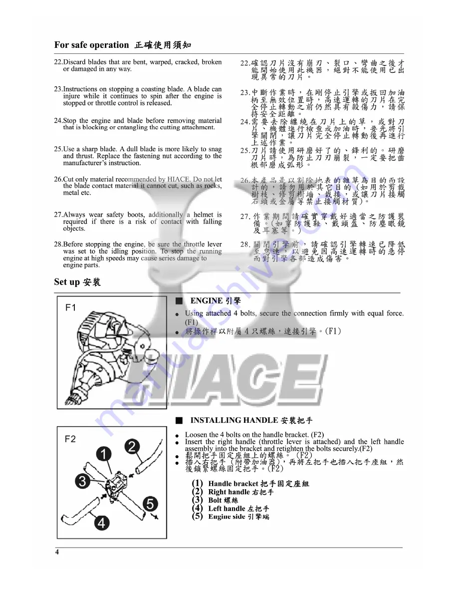 Hiace HT-328L Owner'S Manual Download Page 4