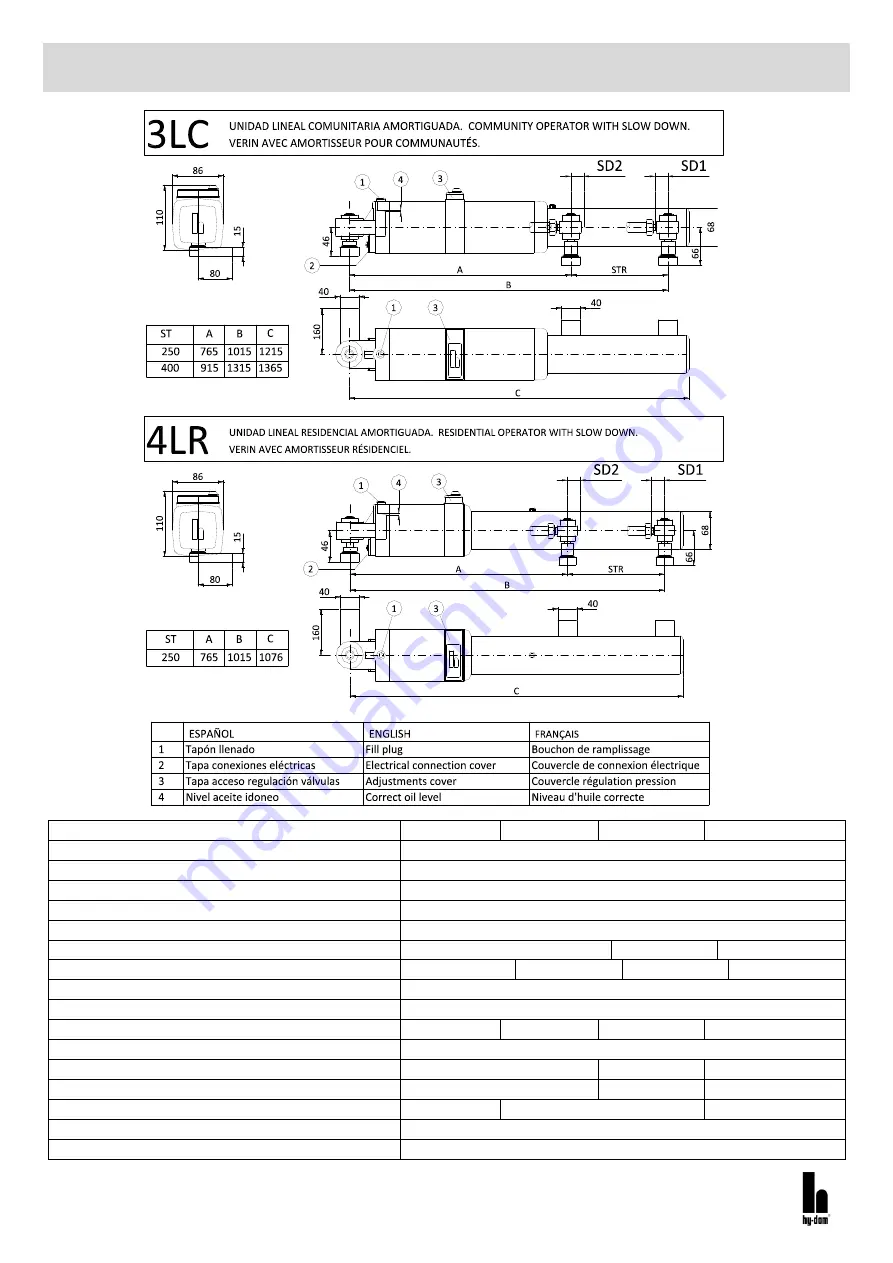 HIDRO-DOMESTICS 3LC33 250A3A Series Скачать руководство пользователя страница 4