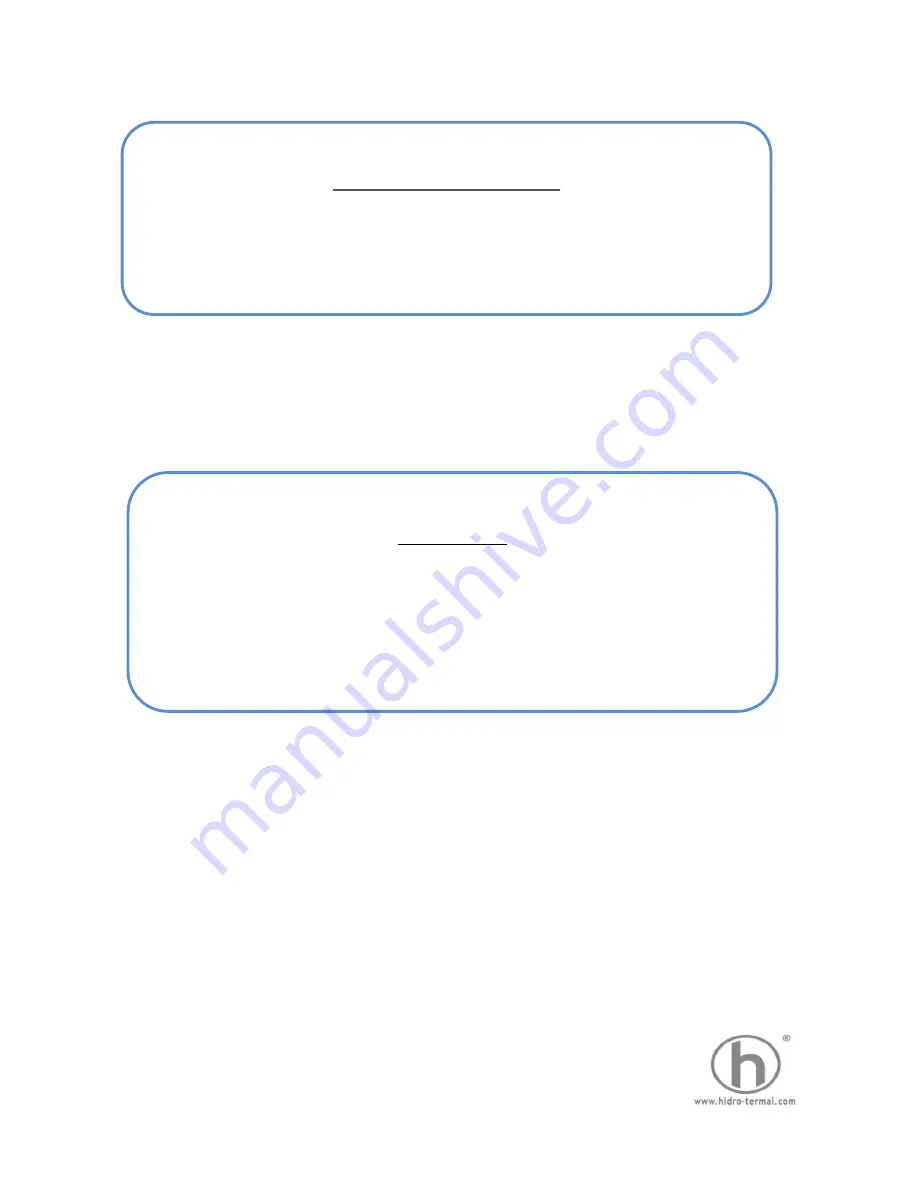 Hidrotermal Hidro-H11 User Manual Download Page 2