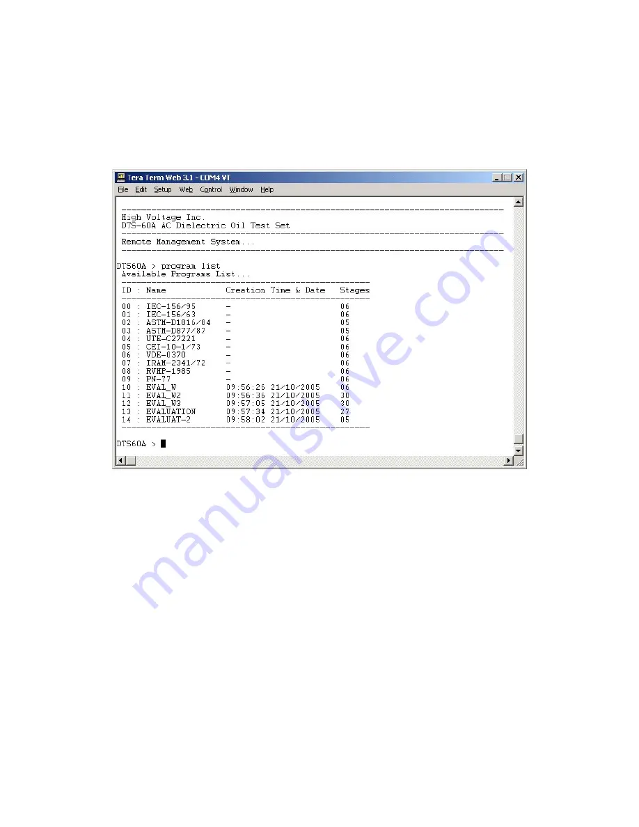 High Voltage DTS-60A Operator'S Manual Download Page 99