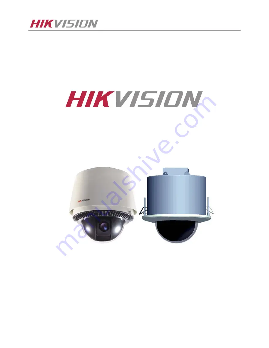 HIKVISION DS-2DF1-614X/604X Technical Manual Download Page 1