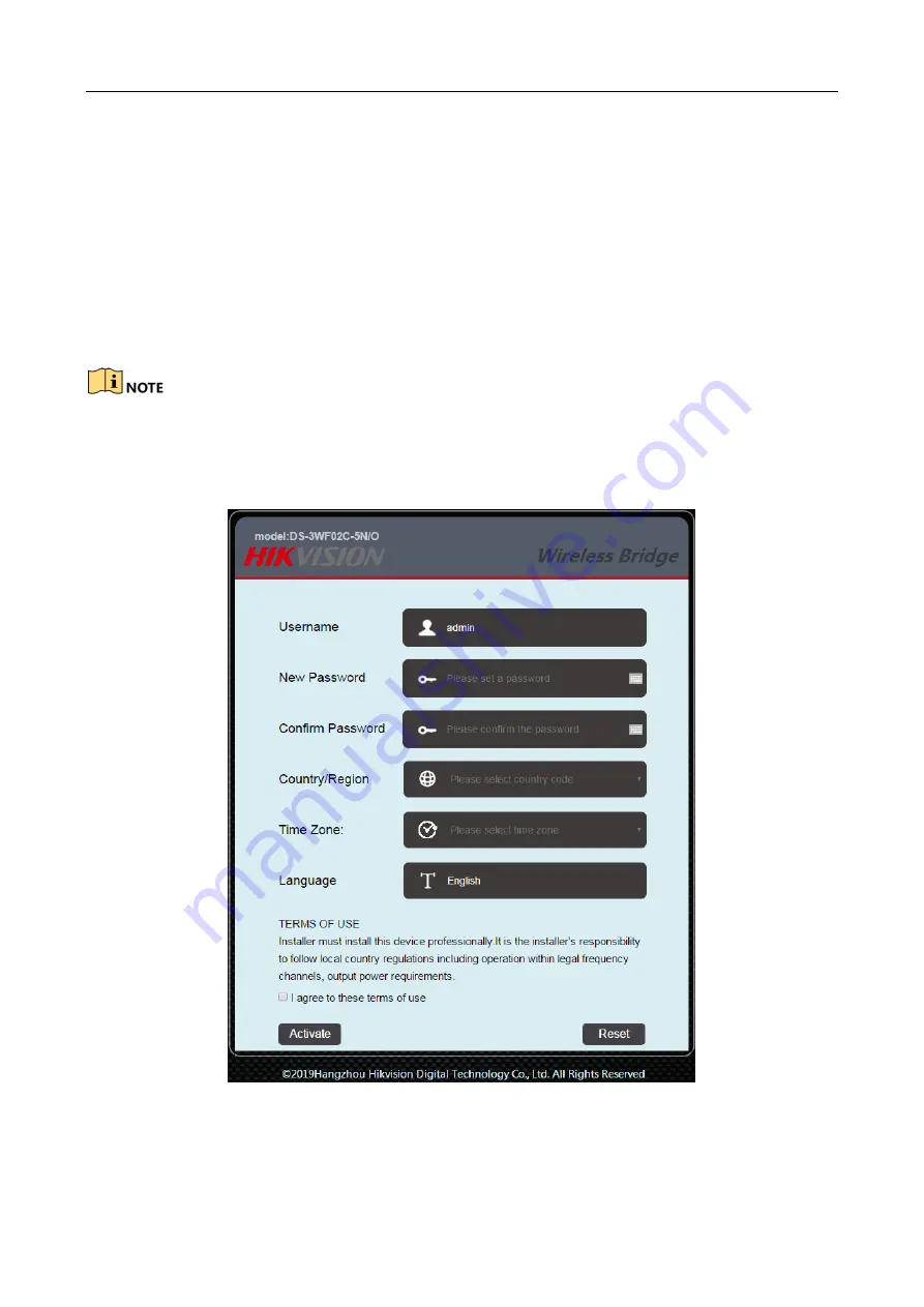 HIKVISION DS-3WF02C-5N/O Quick Start Manual Download Page 13