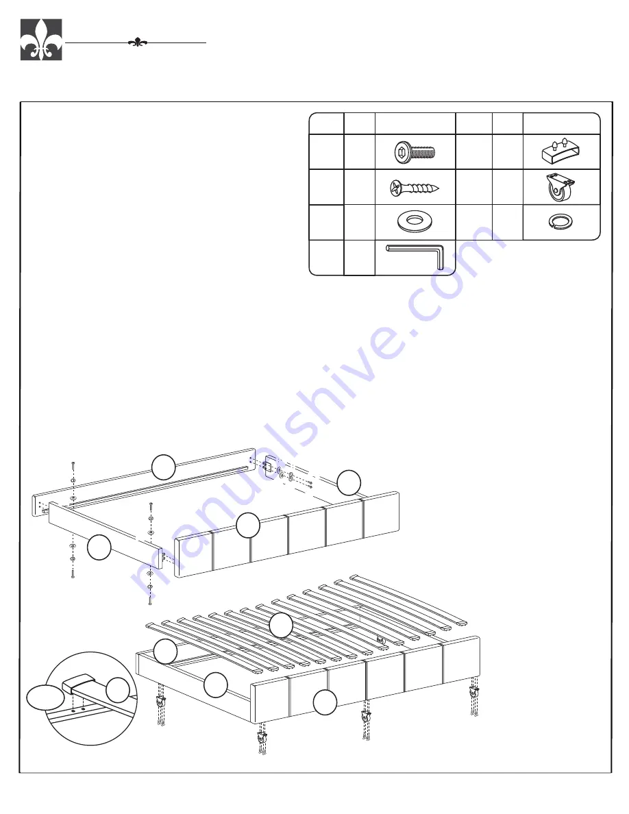 Hillsdale Furniture 1017-010A Manual Download Page 2