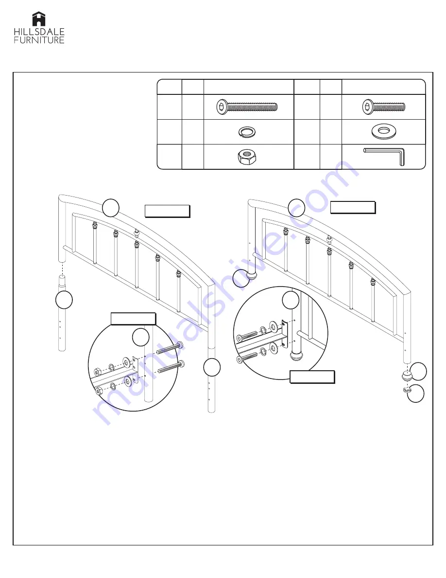 Hillsdale Furniture CLAUDIA 100284-100504 Скачать руководство пользователя страница 1