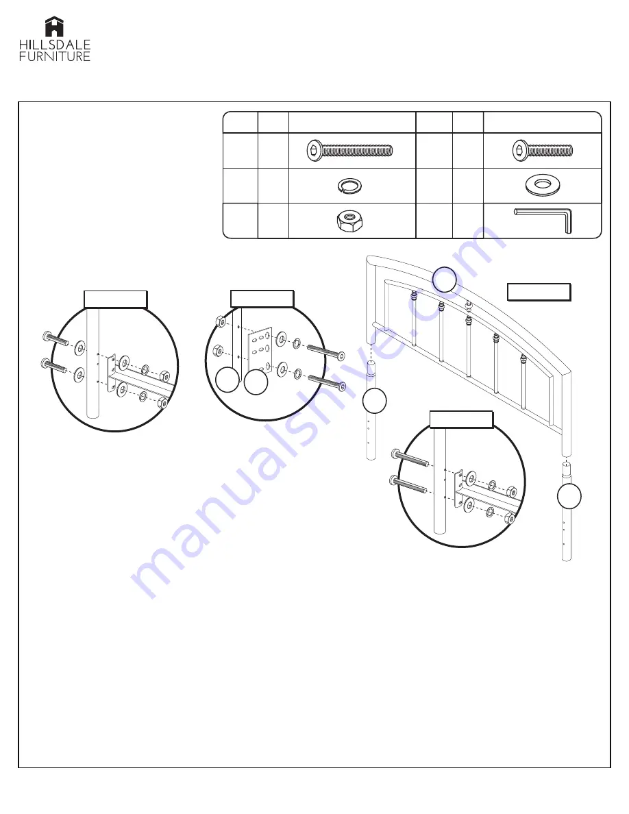 Hillsdale Furniture CLAUDIA 100284-100504 Скачать руководство пользователя страница 2