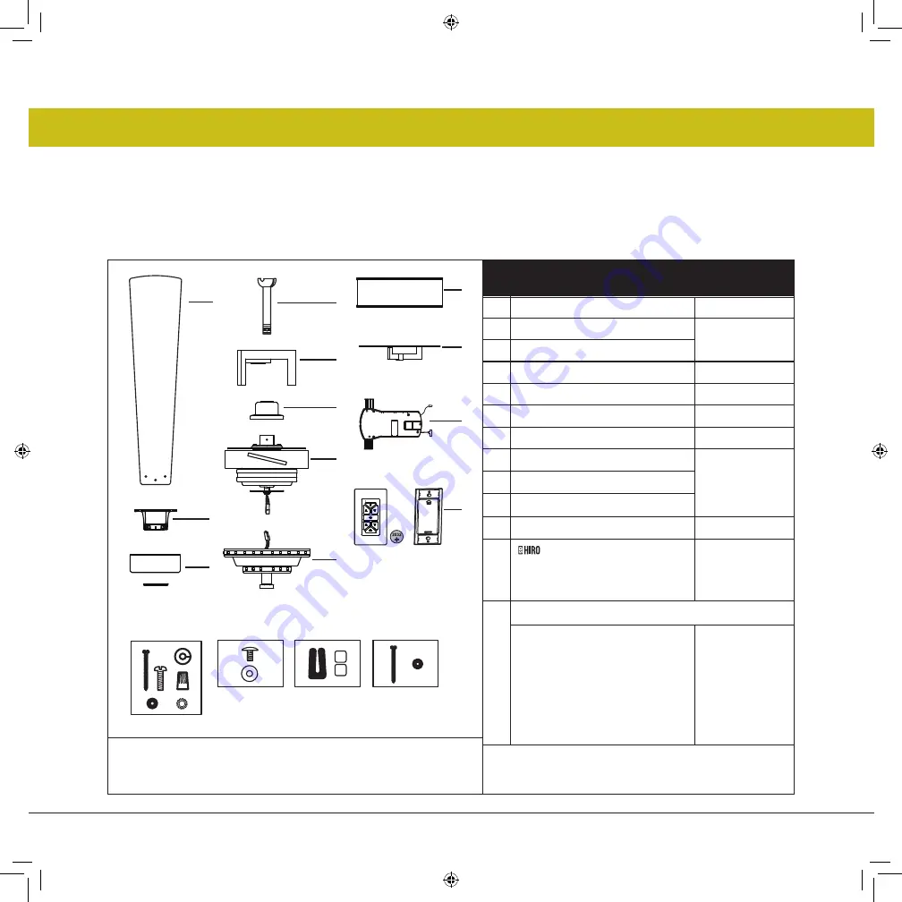 Hinkley 56 inch HAMPTON Instruction Manual Download Page 6