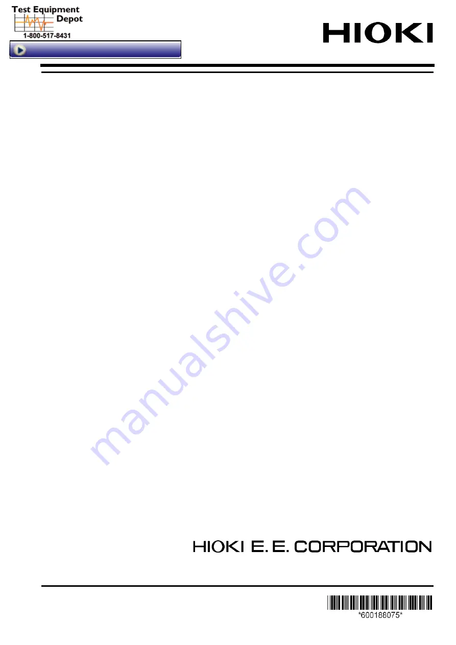 Hioki SM-8200 Series Instruction Manual Download Page 1