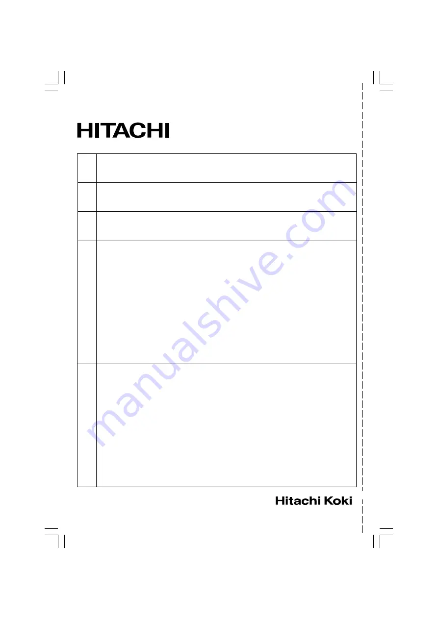 Hitachi Koki C 6BU2 Handling Instructions Manual Download Page 62