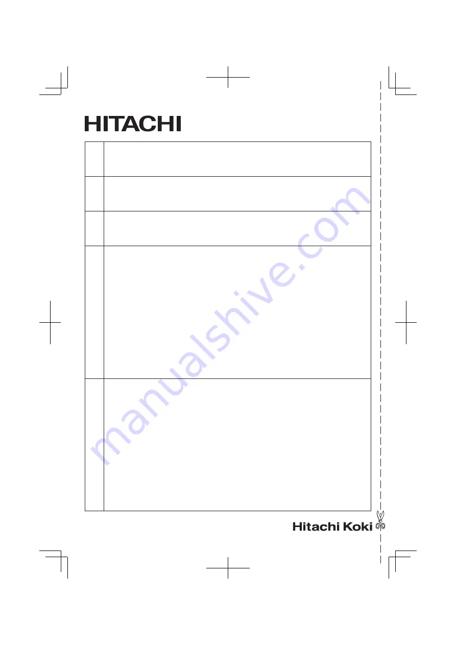 Hitachi Koki D 13VB3 Handling Instructions Manual Download Page 96