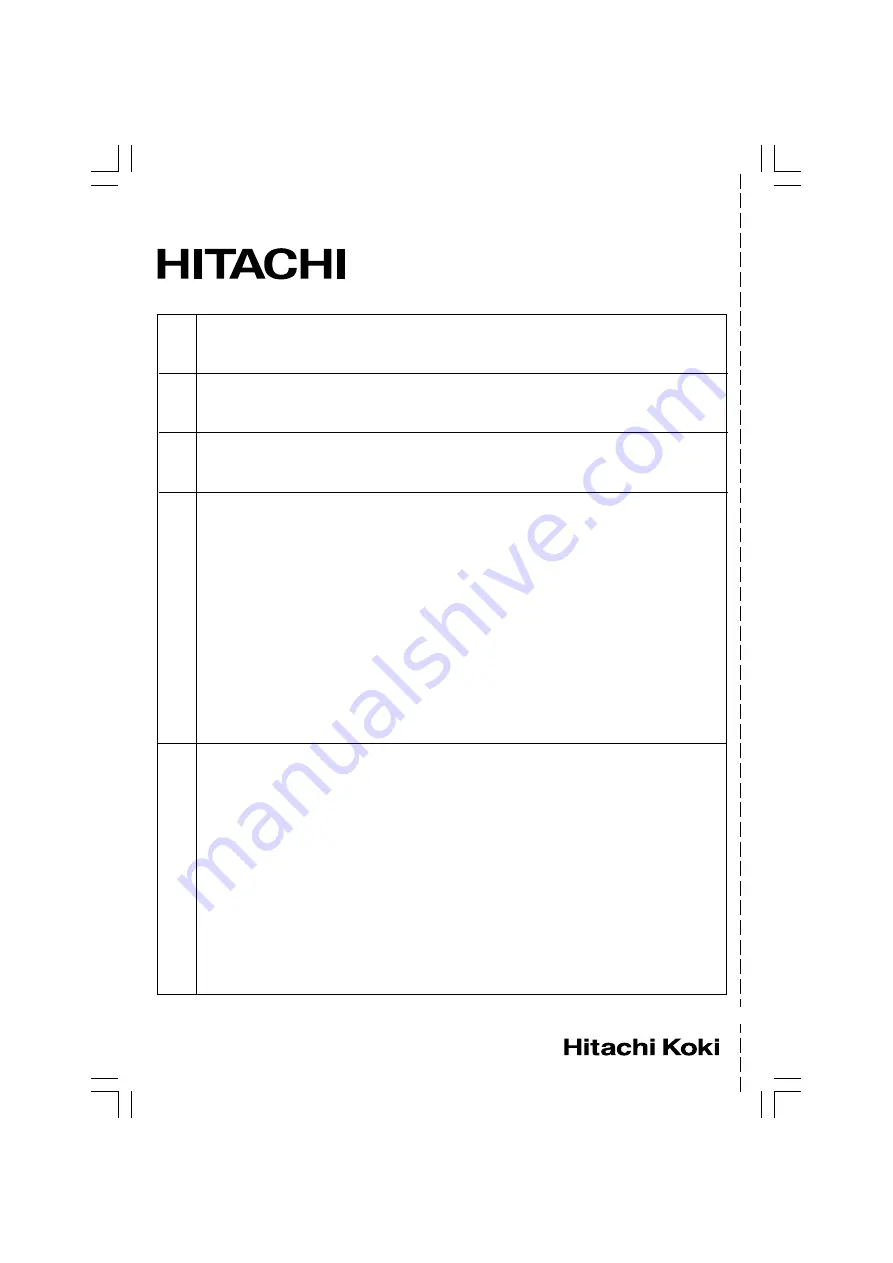 Hitachi Koki X 303 Handling Instructions Manual Download Page 38