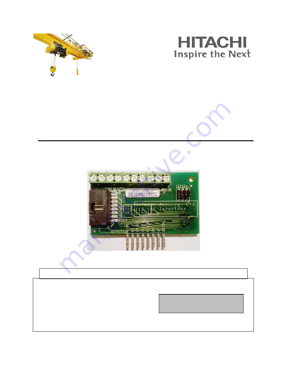 Hitachi 115VIF-3 Instruction Manual Download Page 1