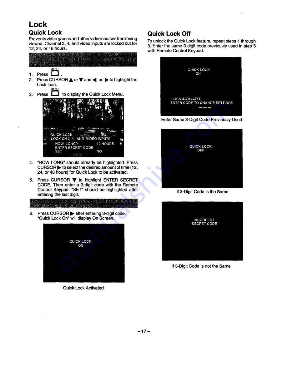 Hitachi 27CX28B Operating Manual Download Page 17