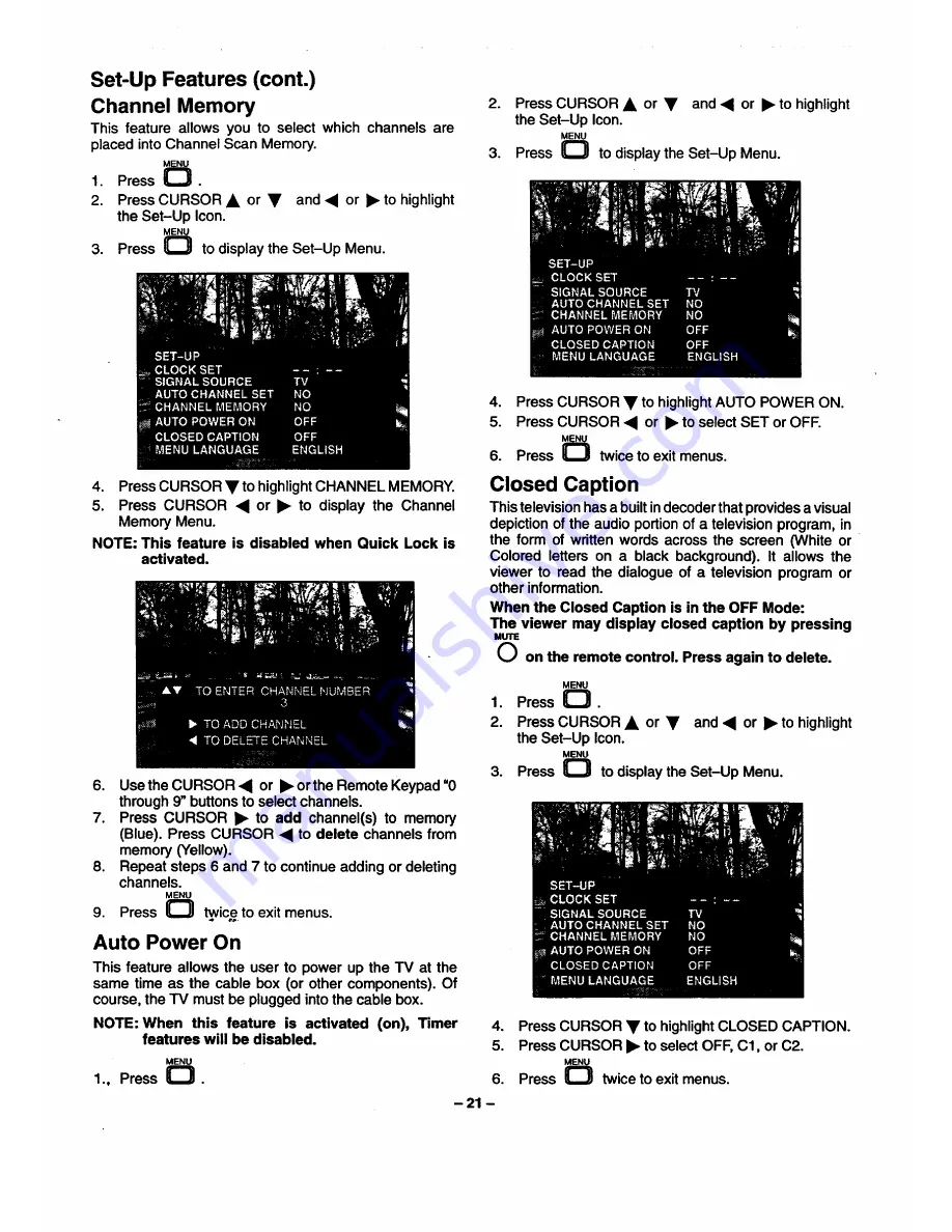 Hitachi 27CX28B Operating Manual Download Page 21