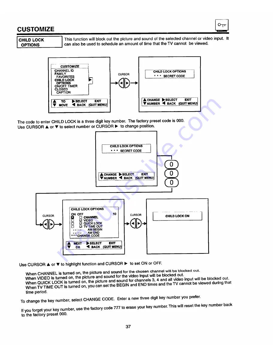 Hitachi 27CX75B Operating Manual Download Page 37