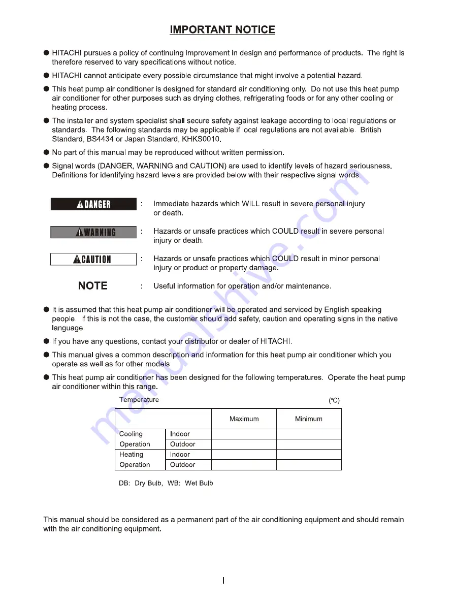 Hitachi 3HRNM1Q Installation & Maintenance Manual Download Page 3