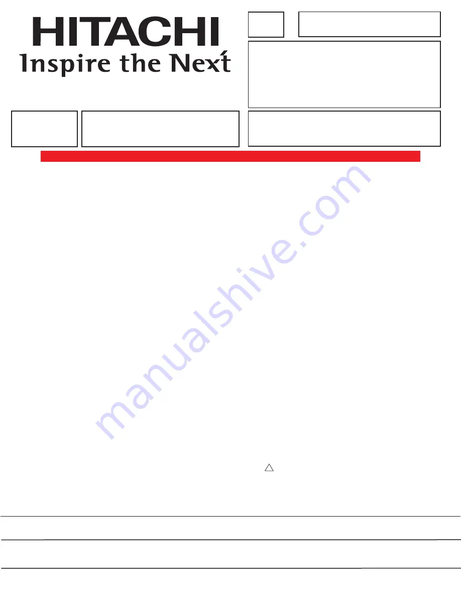 Hitachi 42HDS52A Service Manual Download Page 1