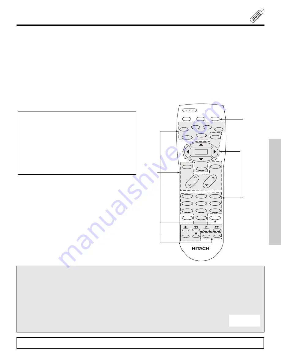 Hitachi 43F300 Operating Manual Download Page 29