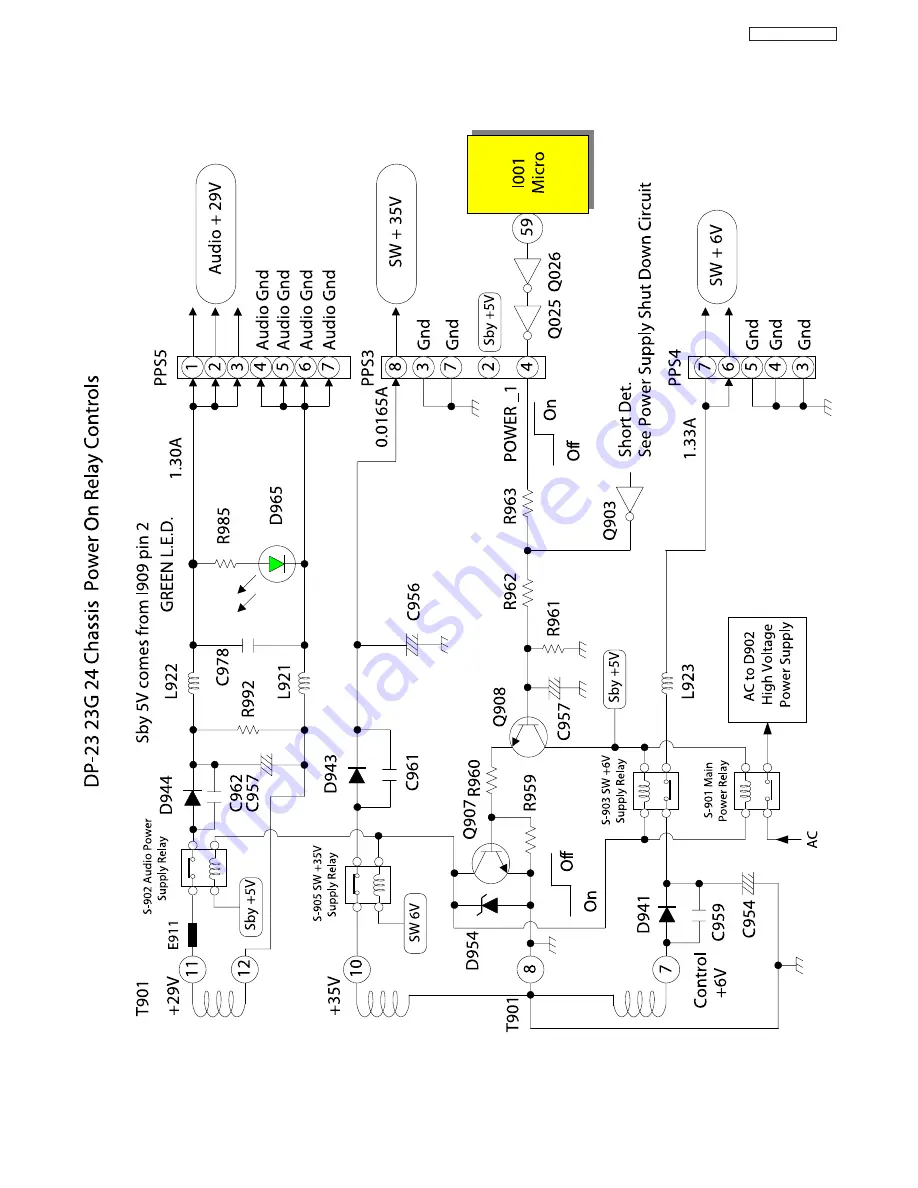 Hitachi 43FWX20B Service Manual Download Page 129