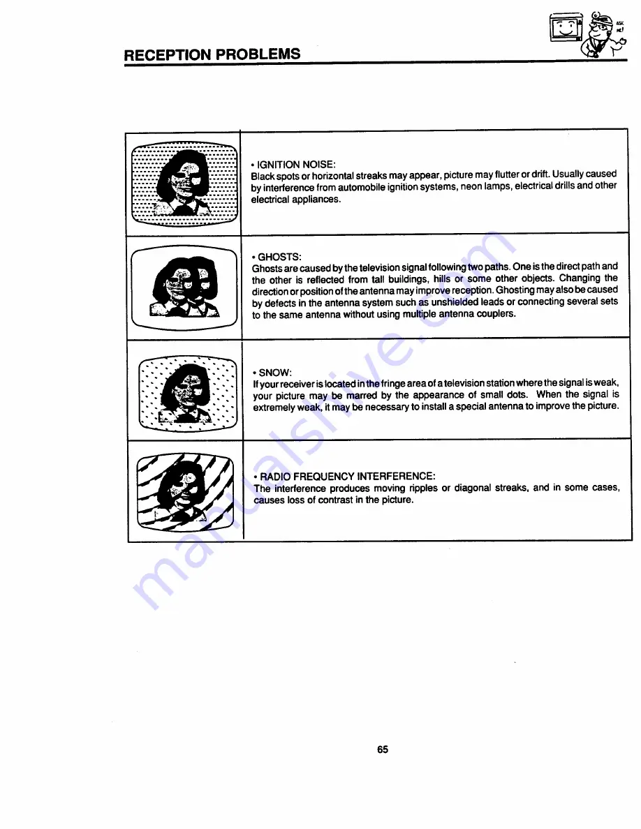 Hitachi 46UX24B Operating Manual Download Page 65