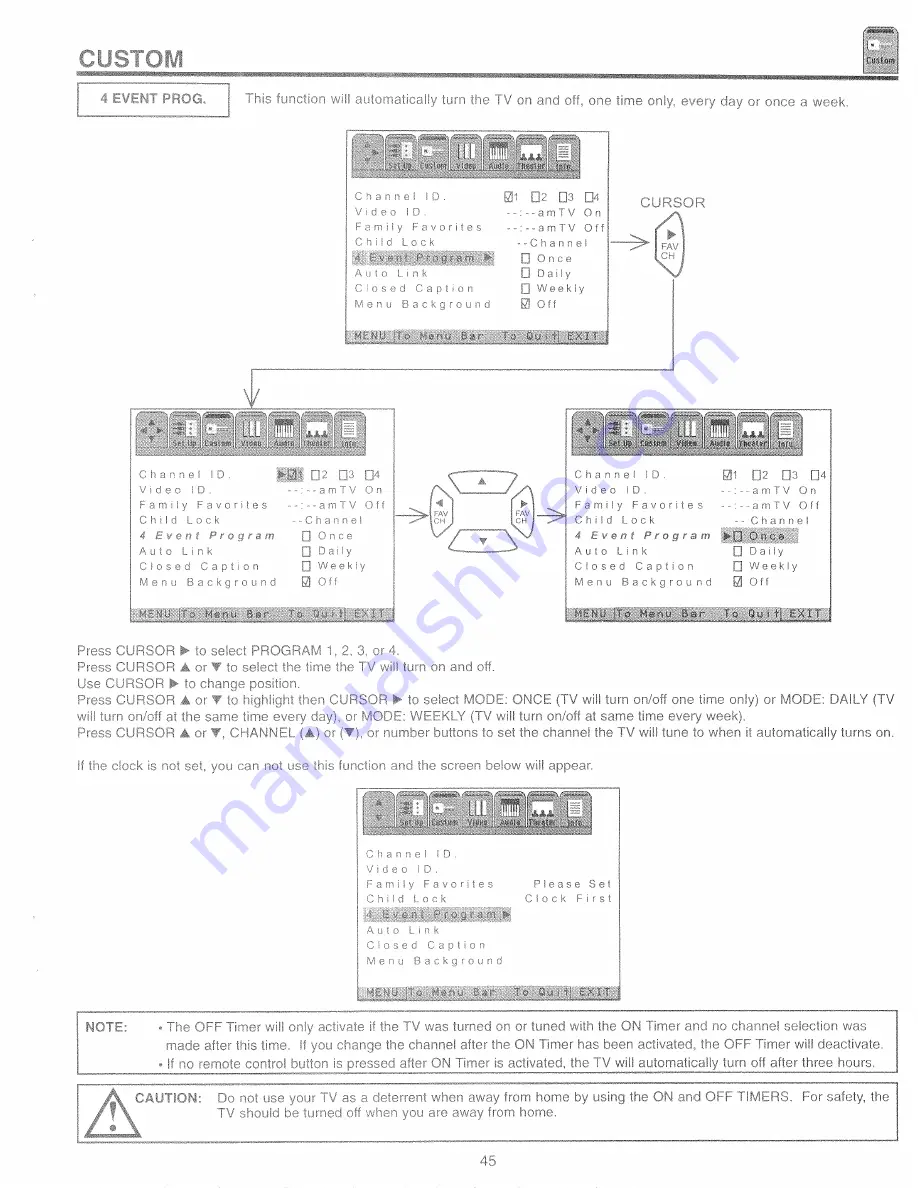 Hitachi 46UX50B Operating Manual Download Page 45