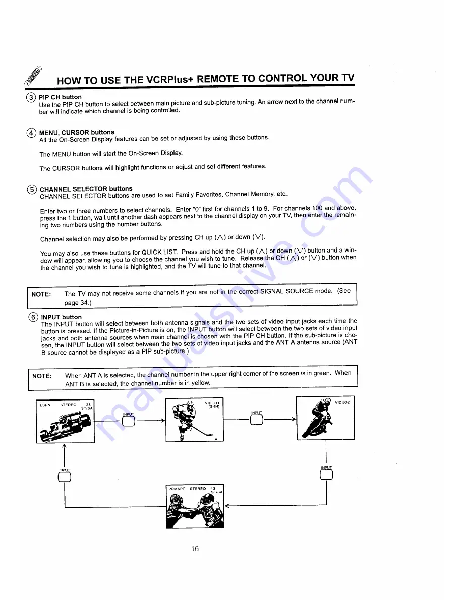 Hitachi 50FX30B Operating Manual Download Page 16