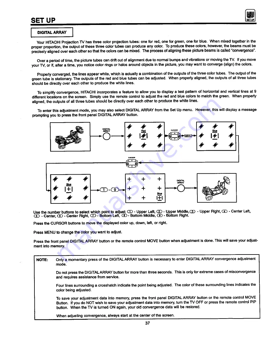 Hitachi 50GX49B Operating Manual Download Page 37