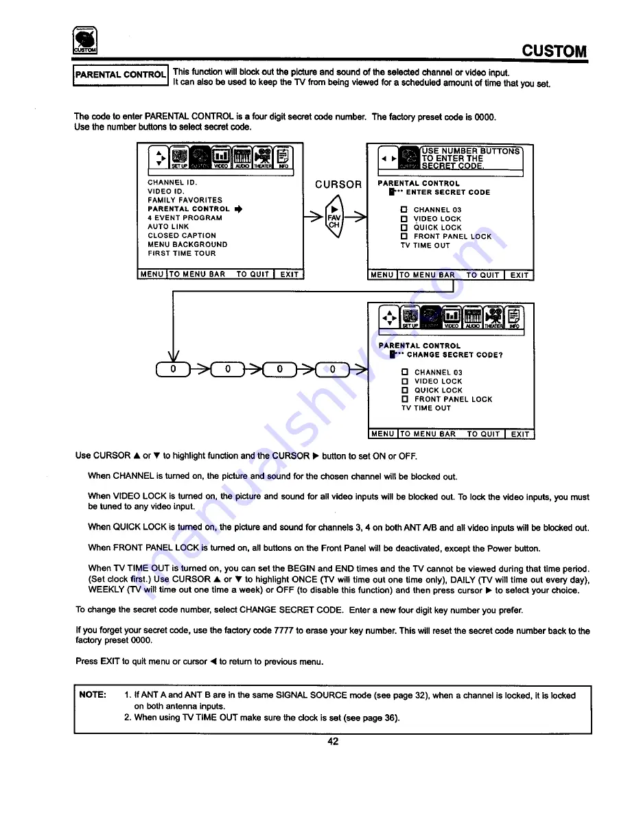 Hitachi 50GX49B Operating Manual Download Page 42